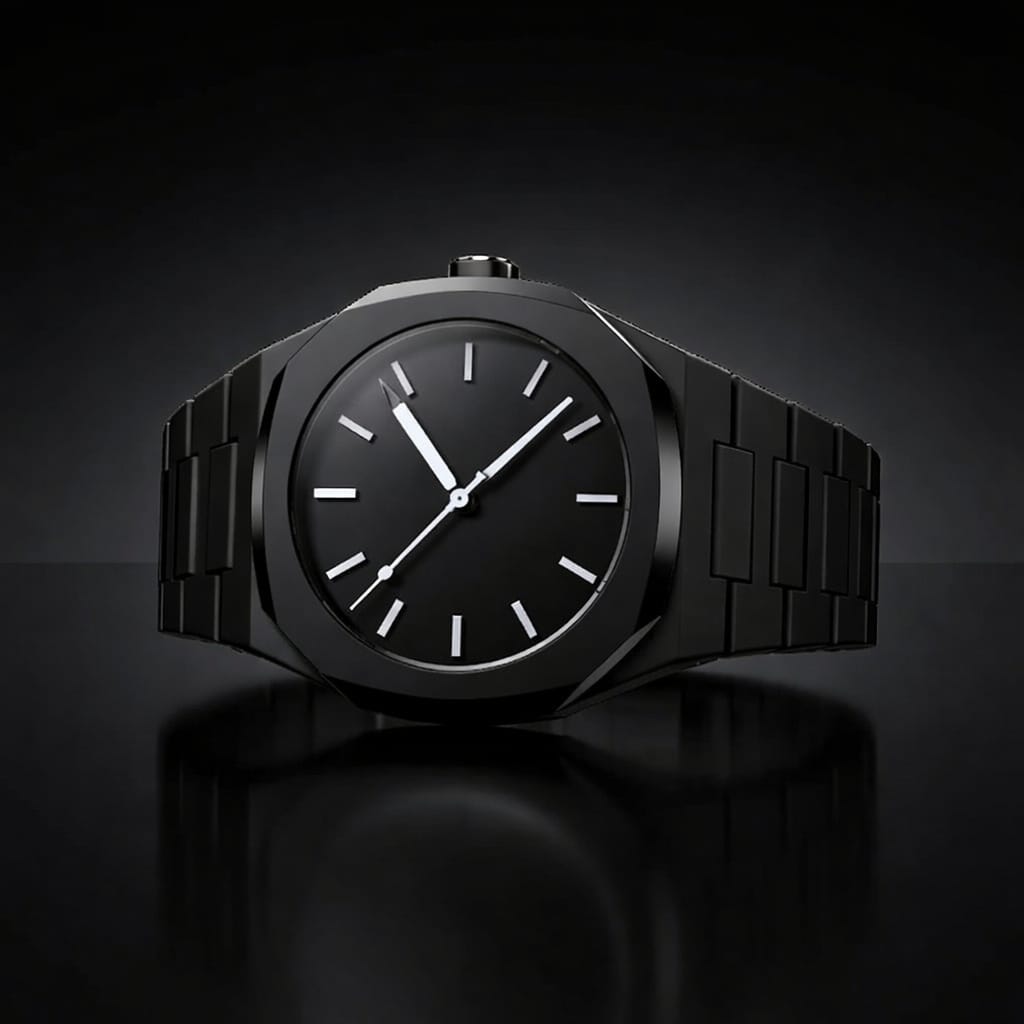 Arabic Aura Men's Watch Black Analog Casual & Stylish Watch